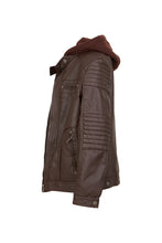 Load image into Gallery viewer, "American Culture" Men's Vegan Leather Updated Sherpa Lined Moto