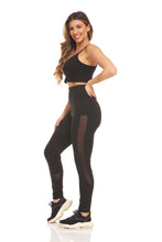 Load image into Gallery viewer, Mesh Insert Legging with Scallop Edges