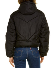 Load image into Gallery viewer, Cropped Diagonal Puffer Bomber Jacket