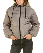 Load image into Gallery viewer, Ladies Cropped Puffer Bomber Jacket