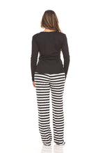 Load image into Gallery viewer, Wide Leg Pant and Long Sleeve Top Pijama Set