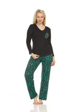 Load image into Gallery viewer, Wide Leg Pant and Long Sleeve Top Pijama Set