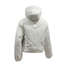 Load image into Gallery viewer, Cropped Diagonal Puffer Bomber Jacket
