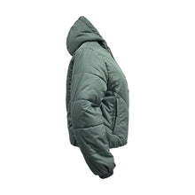 Load image into Gallery viewer, Cropped Diagonal Puffer Bomber Jacket