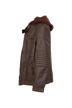 Load image into Gallery viewer, Boys Vegan Leather Updated Sherpa Lined Moto
