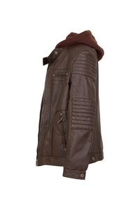 Boys Vegan Leather Updated Sherpa Lined Moto