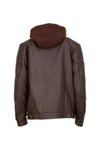 Load image into Gallery viewer, Boys Vegan Leather Updated Sherpa Lined Moto
