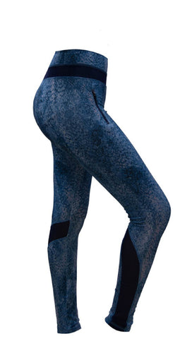 High Waisted with Horizontal Mesh and Functioning Zipper Pockets