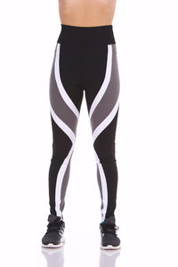 "Therapy" Color Blocked High-Rise Leggings