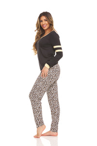 Pant and Baseball T-Shirt Pijama Set