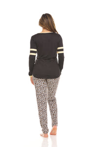 Pant and Baseball T-Shirt Pijama Set