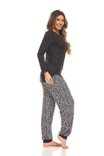 Load image into Gallery viewer, Printed Jogger Pant Pajama Set
