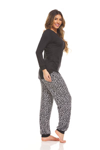 Printed Jogger Pant Pajama Set