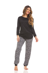 Printed Jogger Pant Pajama Set