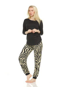 Printed Jogger Pant Pajama Set