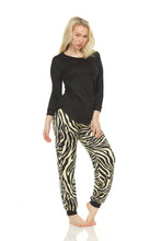 Load image into Gallery viewer, Printed Jogger Pant Pajama Set
