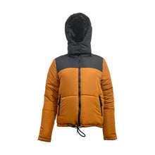 Load image into Gallery viewer, Ladies Contrast Hooded Winter Puffer Jackets
