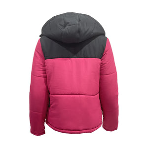 Ladies Contrast Hooded Winter Puffer Jackets