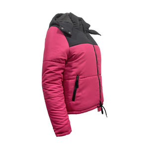 Ladies Contrast Hooded Winter Puffer Jackets
